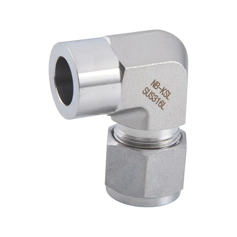 Gomito a saldare con presa per tubo tipo TUBE in acciaio inossidabile 316L