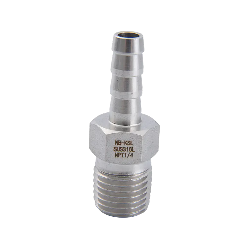 Connettore a pagoda con filettatura esterna in acciaio inossidabile 316L